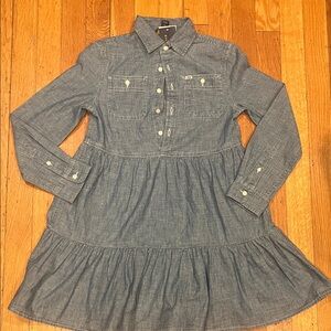 Polo by Ralph Lauren Blue Chambray Kids Dress
